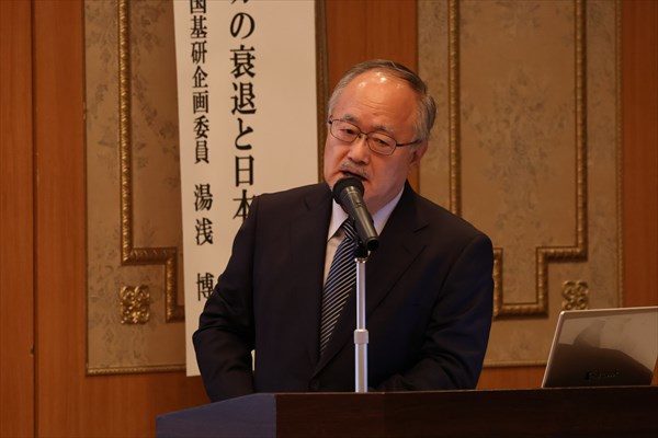 湯浅博企画委員が名古屋で講演 「アメリカの衰退と日本の再起」